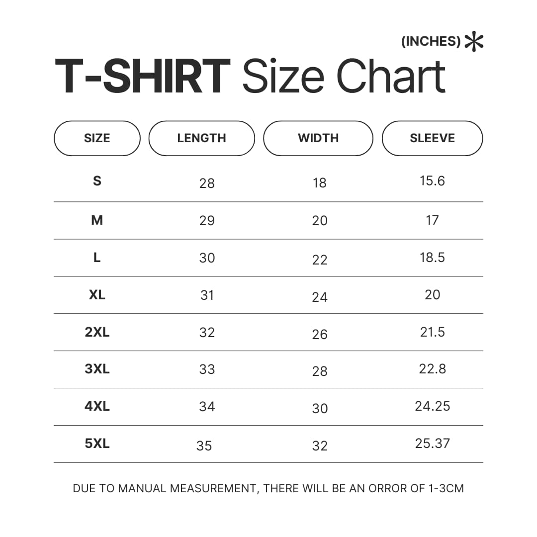 T shirt Size Chart - Maluma Merch