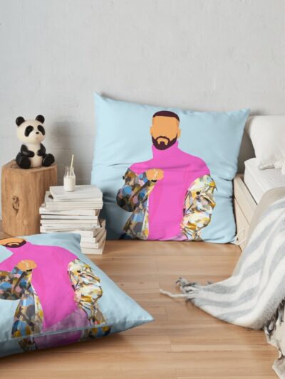 Hot Pink Maluma Throw Pillow Official Maluma Merch