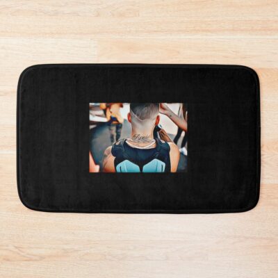 Maluma Neck Tattoo Bath Mat Official Maluma Merch